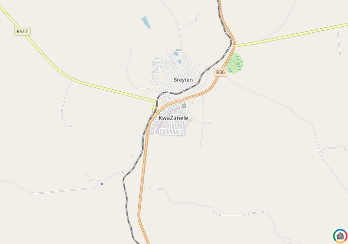 Map location of Kwazanele